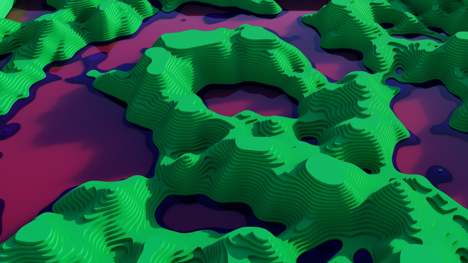 Topo Terrain — 3D render